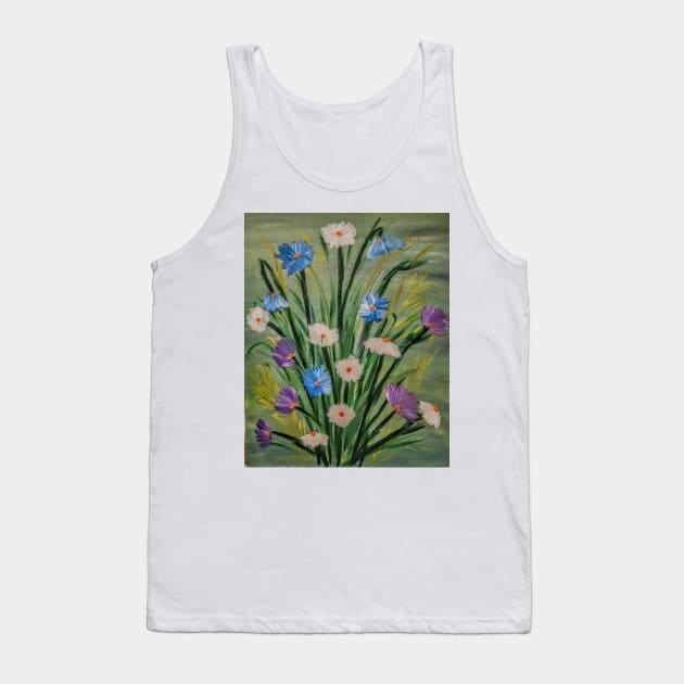 Some wild abstract mixed wild flowers Tank Top by kkartwork